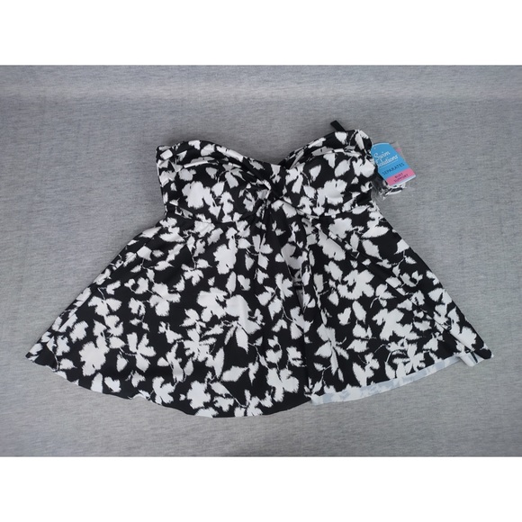 🎅🏻 3/$50 👯‍♀️Host Pick⚡️(Macy’s) Swim Solutions Printed Flyaway Tankini Top - Picture 3 of 10